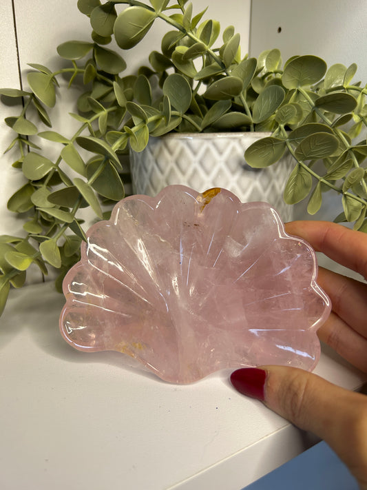 Rose Quartz Shell Bowl